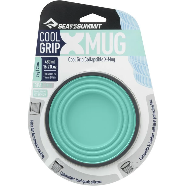 Sea to Summit X-Mug Cool Grip Mug 480ml seafoam 5 Sea to Summit X-Mug Cool Grip Mug 480ml seafoam - Image 3